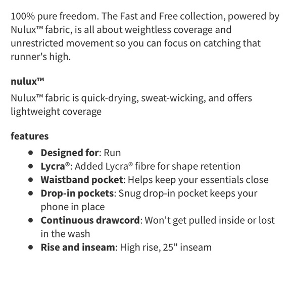 Lululemon Fast & Free 7/8 Tight II Nulux 25” Green Smoke - Picture 13 of 14